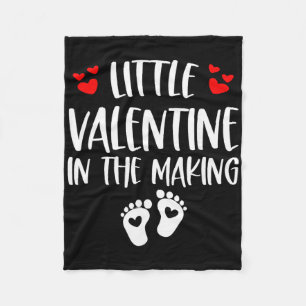 Valentines Day Cute Love Valentine Pregnancy Annou Fleece Blanket