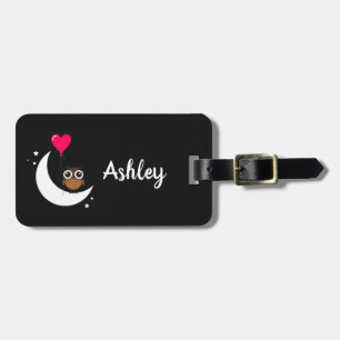 Valentine's Day Cute Owl- 2 sided Print Luggage Tag