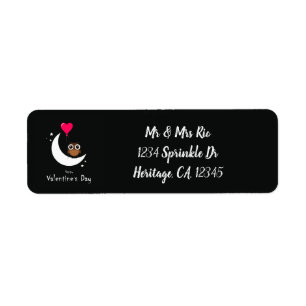 Valentine's Day Cute Owl Address