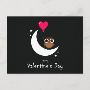 Valentine's Day Cute Owl Postcard