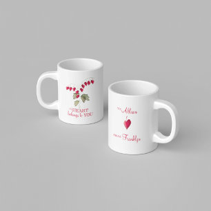 Valentine's Day Cute Whimsical Bleeding Hearts Coffee Mug