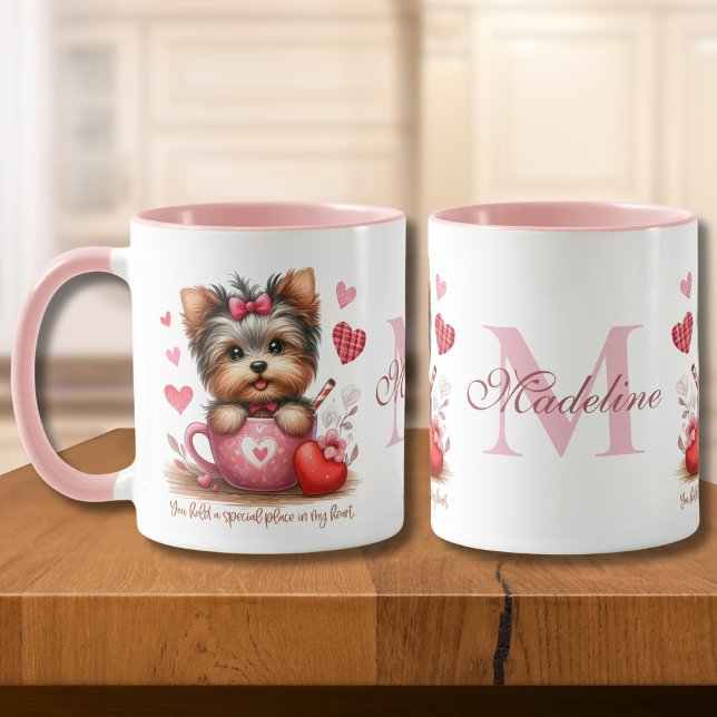 Valentines Day Cute Yorkshire Terrier Dog Mug (Creator Uploaded)
