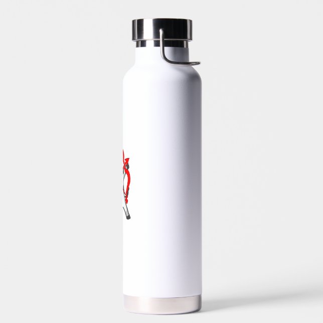 Valentines Day Dabbing Cow Cupid Bow  Water Bottle (Left)