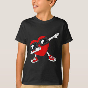 Valentines Day Dabbing Heart Fun Boys Girls Kids D T-Shirt