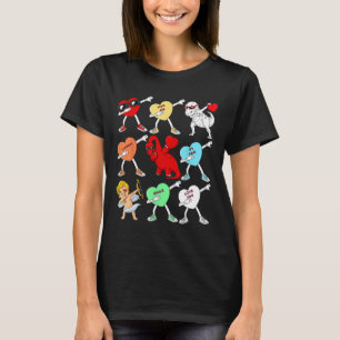 Valentines Day Dabbing Hearts Cupid T Rex Dino Dab T-Shirt