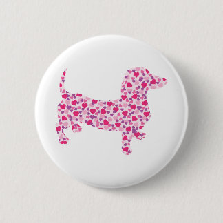 Valentine's Day Dachshund 6 Cm Round Badge