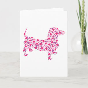 Valentine's Day Dachshund Holiday Card