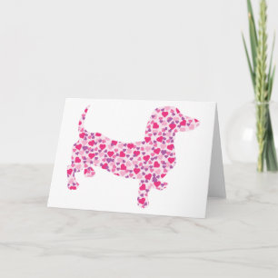 Valentine's Day Dachshund Holiday Card