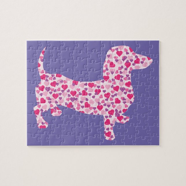 Valentine's Day Dachshund Jigsaw Puzzle (Horizontal)