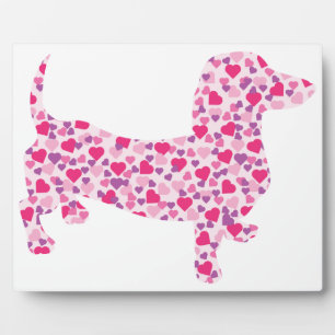 Valentine's Day Dachshund Plaque