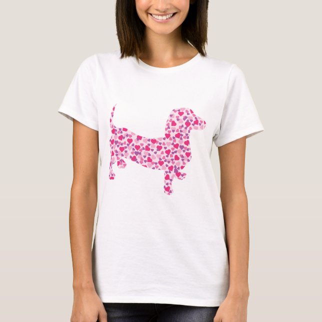 Valentine's Day Dachshund T-Shirt (Front)