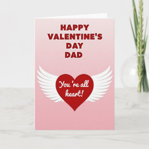 Valentines Day Dad Loving Heart Card