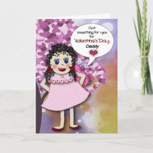 VALENTINE'S DAY DADDY - KISSES & HUGS HOLIDAY CARD