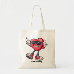 Valentines Day Dancing Heart Boys Girls Love  Tote Bag