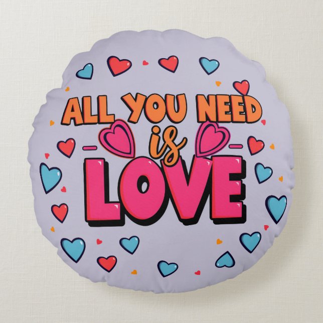 Valentine's day - Decorative Round Pillow (Front)