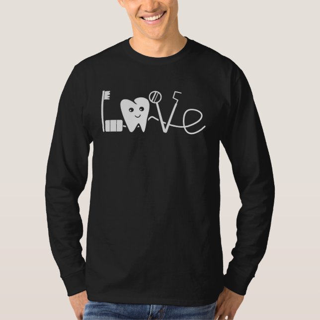Valentines Day Dentist Clothing  for Him Her Tooth T-Shirt (Front)