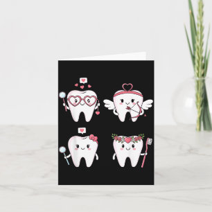 Valentines Day Dentist Tooth Funny Dental Women Card