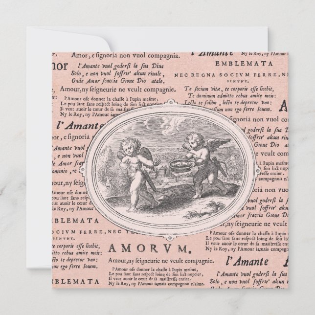 Valentine's Day Dinner Dance Vintage Cupids Invitation (Front)