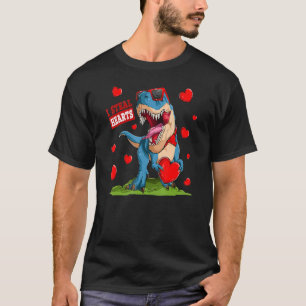 Valentines Day Dinosaur I Steal Hearts Boys Men Lo T-Shirt