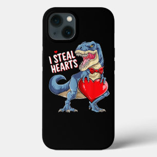 Valentines Day Dinosaur I Steal Hearts T rex Boys iPhone 13 Case