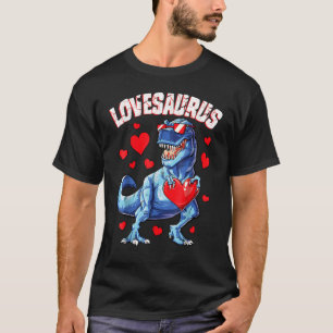 Valentines Day Dinosaur Lovesaurus rex Boys Men Ki T-Shirt
