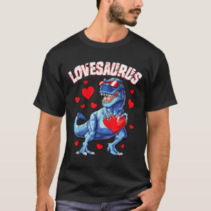 Valentines Day Dinosaur Lovesaurus T rex Boys Men  T-Shirt