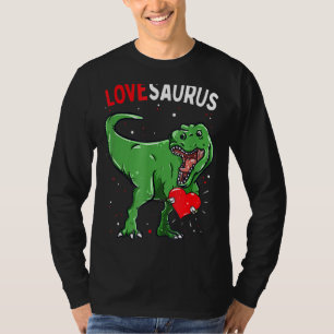 Valentines Day Dinosaur Lovesaurus T Rex Vday Boys T-Shirt