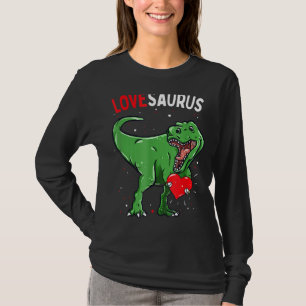 Valentines Day Dinosaur Lovesaurus T Rex Vday Boys T-Shirt