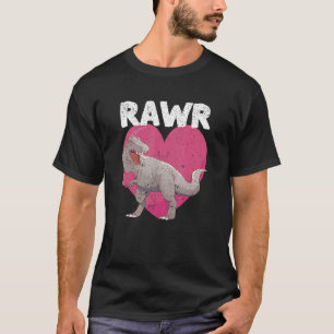 Valentines Day Dinosaur RAWR rex Tyrannosaurus 1 T-Shirt
