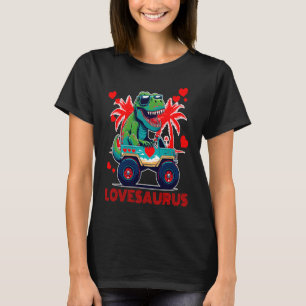 Valentines Day Dinosaur Rex Boys Valentine Kids Lo T-Shirt