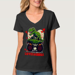 Valentines Day Dinosaur Rex Boys Valentine Kids Lo T-Shirt