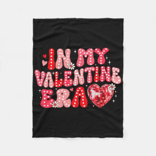 Valentines Day Disco Heart Era In My Valentine Era Fleece Blanket