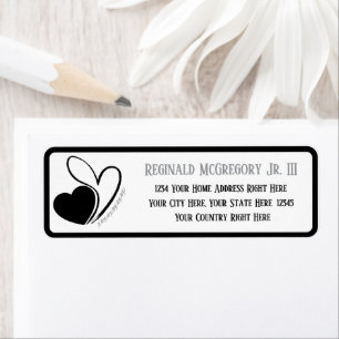 Valentine's Day Distorted Tilted Hearts Address