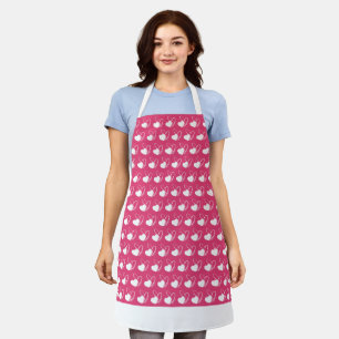 Valentine's Day Distorted Tilted Hearts Apron