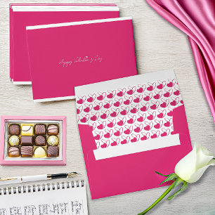 Valentine's Day Distorted Tilted Hearts Envelope