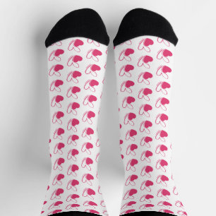 Valentine's Day Distorted Tilted Hearts Socks
