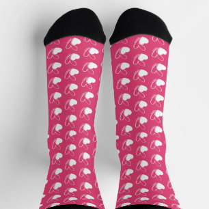 Valentine's Day Distorted Tilted Hearts Socks