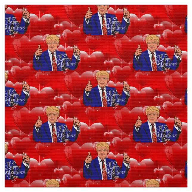 valentines day donald trump fabric (Swatch)