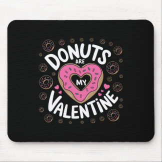 Valentine's Day Doughnut Tee Heart Sweet Doughnut Mouse Pad