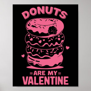 Valentine's Day Doughnut Tee Sweet Candy Doughnut Poster