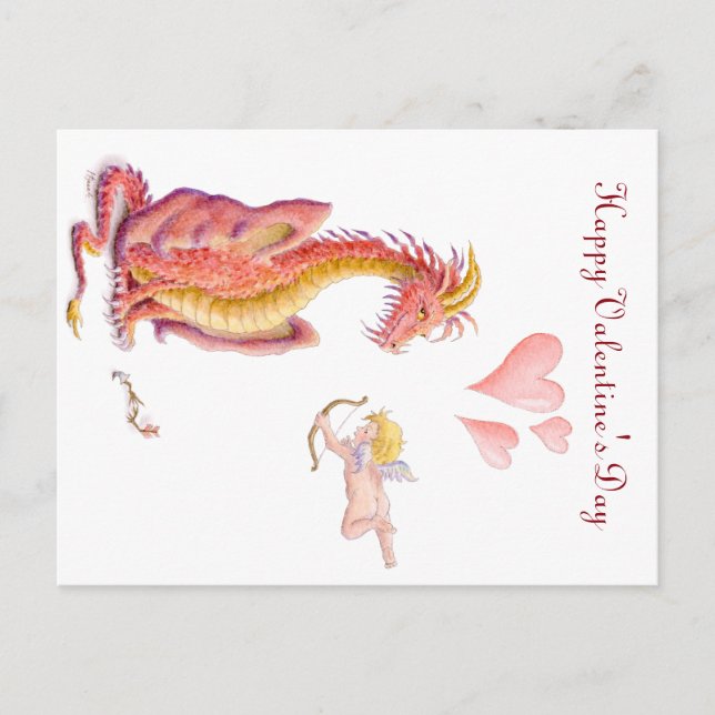 Valentine's Day Dragon postcard (Front)