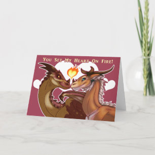 Valentine's Day Dragons Card