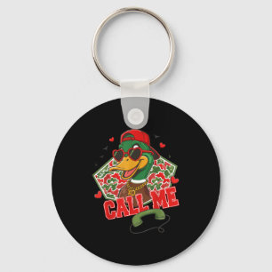 Valentine's Day Duck Hunting Camo Call Me Toddler  Key Ring