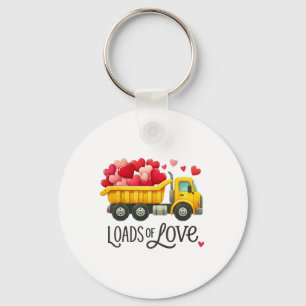 Valentine's Day Dump Truck Loads Of Love Toddlers Key Ring