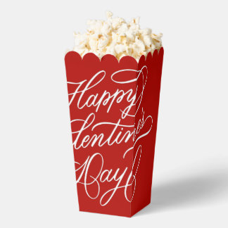 Valentines Day Elegant Calligraphy Red Favour Box
