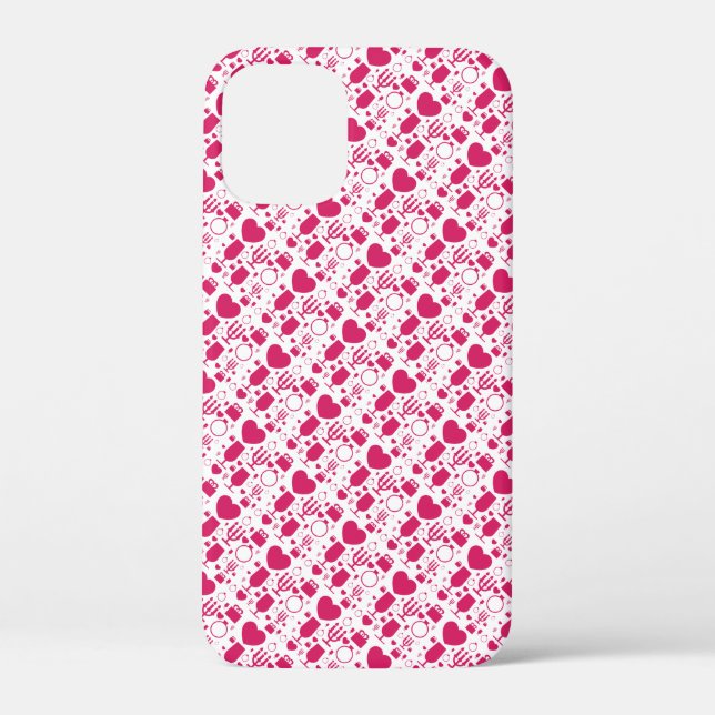 Valentines day elements patterns Case-Mate iPhone case (Back)