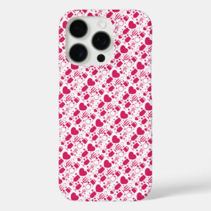Valentines day elements patterns iPhone 16 pro case