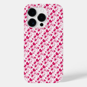 Valentines day elements patterns Case-Mate iPhone 14 pro case
