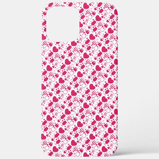 Valentines day elements patterns Case-Mate iPhone case (Back)
