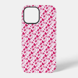 Valentines day elements patterns iPhone 12 pro case